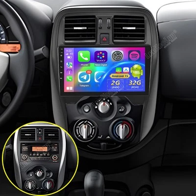 LEEKOOLUU para NISSAN MICRA 4 K13 2010-2016 Apple Carplay Radio Coche Android 15.0 GPS WIFI