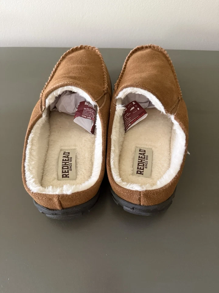 Zuecos/zapatillas de gamuza genuina RedHead para hombre 11 castaño 4002348 Foto 4 de 4