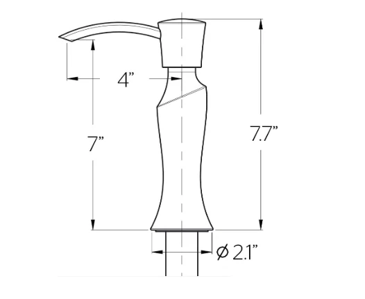Dispensador de jabón Pfister KSD-IHSS Kai, acero inoxidable Foto 3 de 3