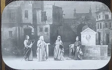 Ordering The Passover, c1900 Oberammergau Passion Play Magic Lantern Glass Slide