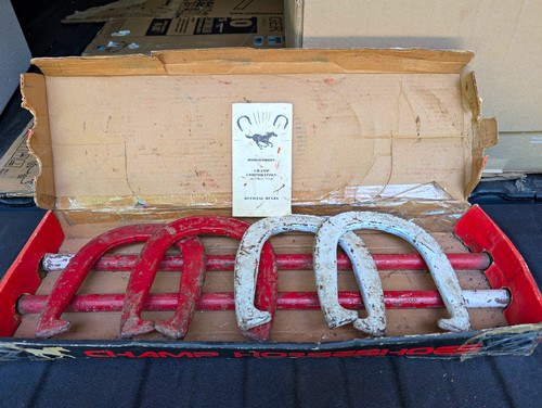 Champ Corporation Eagle Ringer Horseshoe Set w/ Stakes, Rules Booklet & Box
