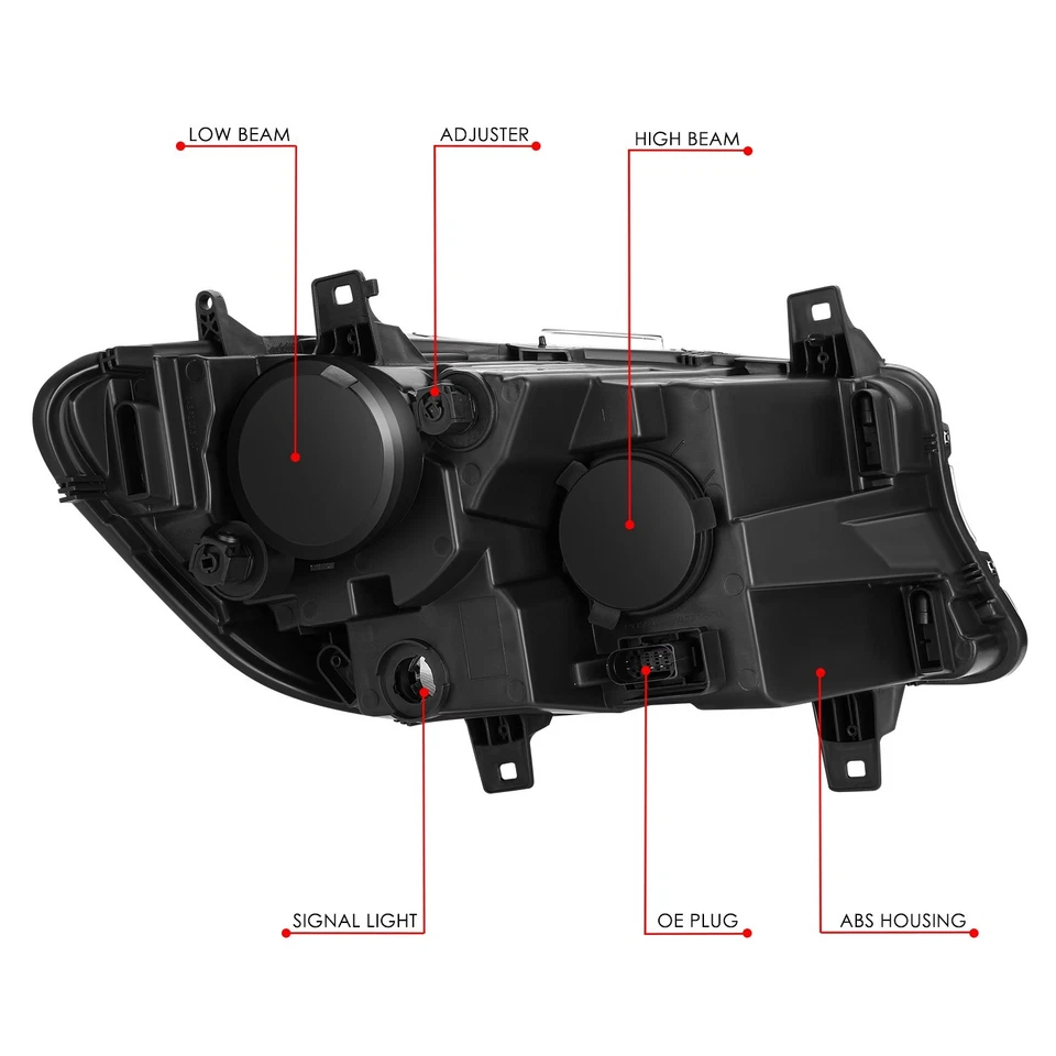 Par de faros halógenos cromados para Mercedes-Benz Sprinter 2019-2024 Foto 4 de 4