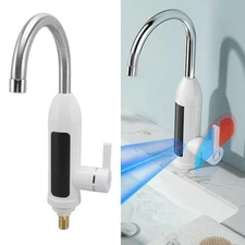 3000W Instant Water Heater Faucet Tankless Stainless Steel Kitchen Heating Tap
