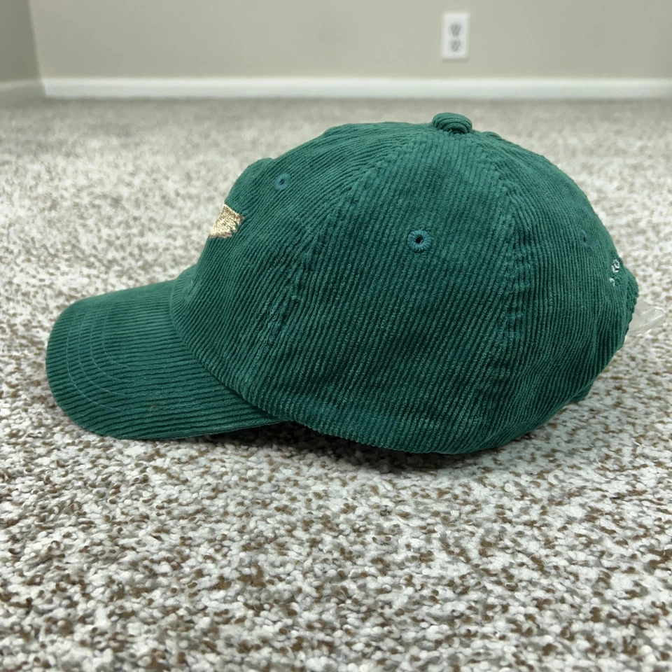 Bird Collective Hat Cap Strap Back Green Corduroy Embroidered Mallard Duck Mens - Image 2 of 4