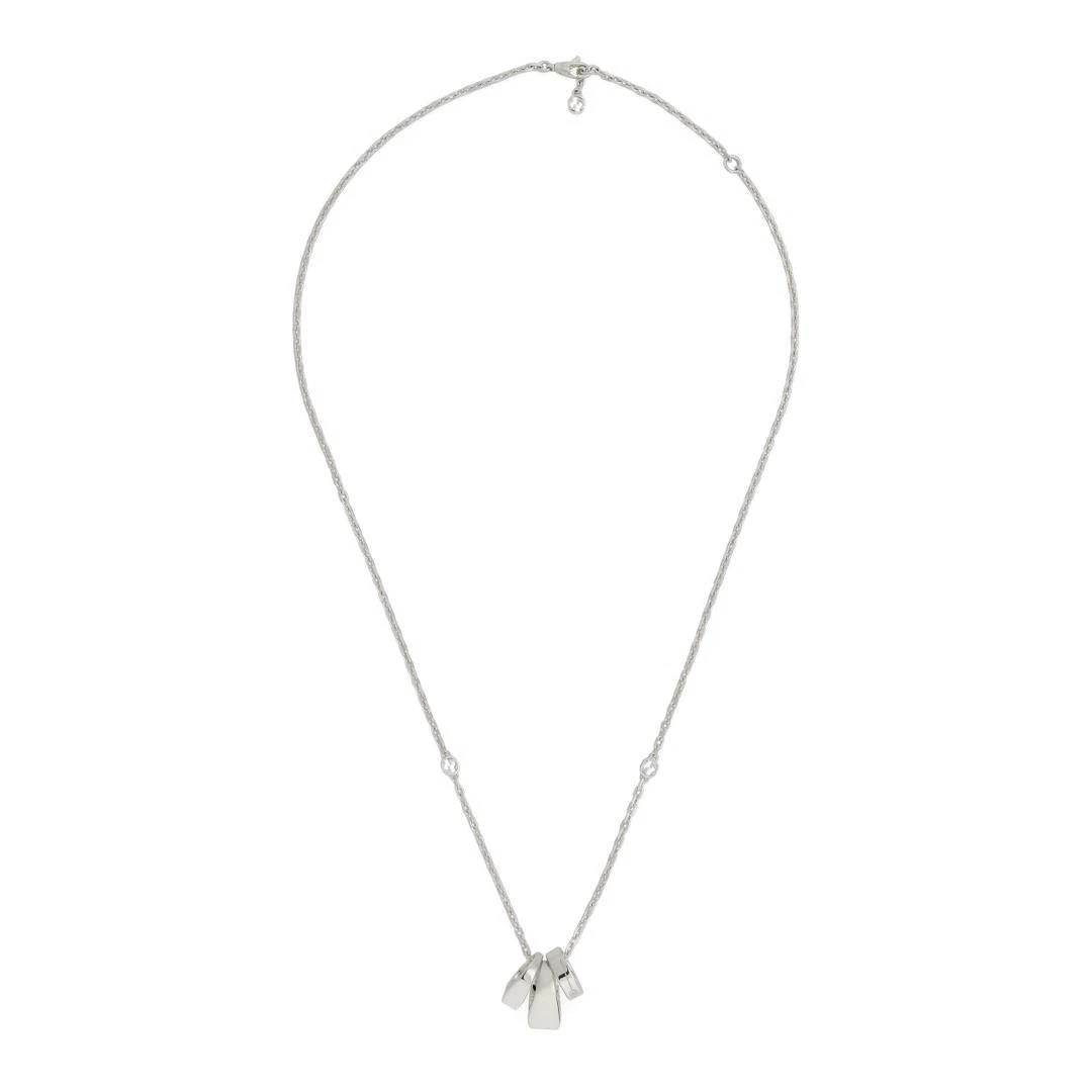 Collana Gucci Tag con Incrocio GG YBB776996001 Necklace Argento 50 55Cm Pendente