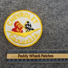 Vintage Chevrolet Corvette Patch Car Auto Chevy 80s Stained AE3