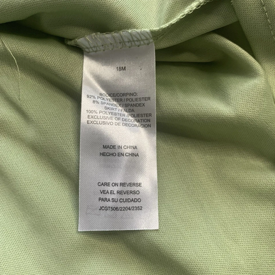 Vestido Young Hearts 18 Meses Rosa Verde Búho Manga Corta Bebé Niña Foto 3 de 4