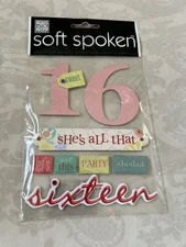 Me & My Big Ideas Soft Spoken Stickers Embellishment Sweet 16 Birthday New