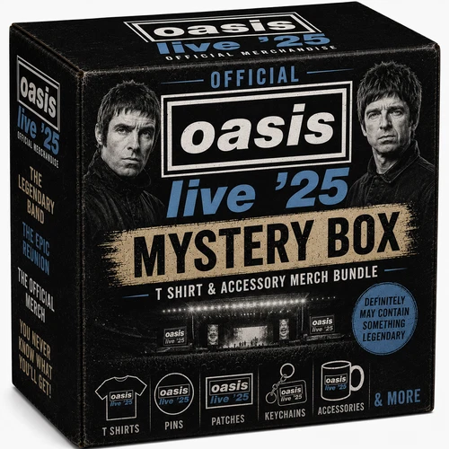 Oasis Live 25 T Shirt And Accessory Officially Licenced Merch Bundle