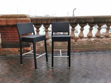 Set of six rattan Bar Stools, suitable for outdoor use, cafe, bar, restaurant 