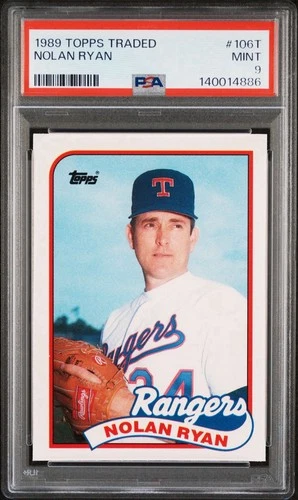 1989 Topps Traded Nolan Ryan #106T PSA 9 MINT Texas Rangers HOF