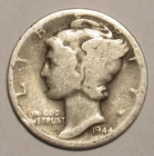 1944 D Mercury Dime, circulated
