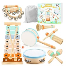 Musical Instruments-Toddler Musical Toys Wooden Montessori Musical Instrument...