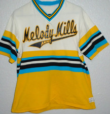 Vintage Melody Mills AniwaSand-Knit 1970's basketball jersey Large