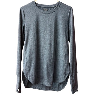Athleta Long Sleeve Top Womens Small Blue Heathered Thumbholes S/382880-04