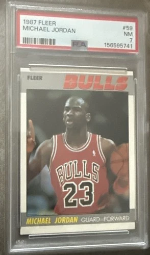 1987-88 Fleer #59 Michael Jordan BULLS PSA 7 NM
