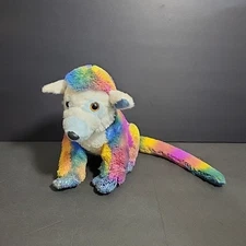 Adventure Planet Plush Lemur Colorful 6.5" Stuffed Animal Toy Blue White Face