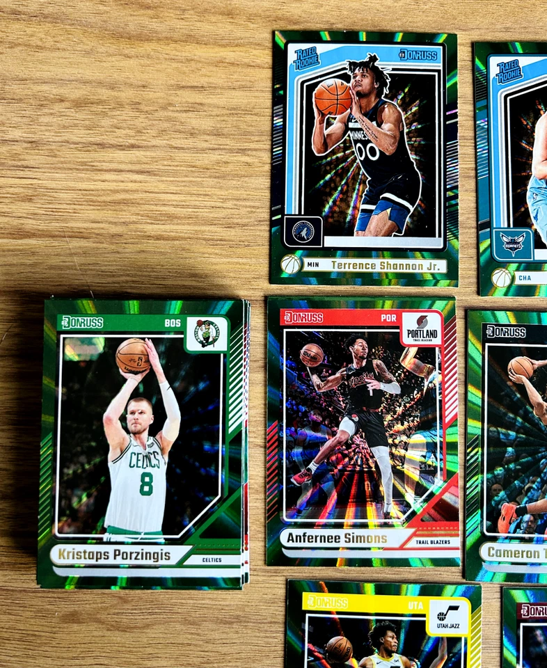 🔥 36 карт Donruss зеленый голографический лазерный лот 2023-24 NBA 🏀 RCs дебютанты ⭐️ параллели - Изображение 2 из 4