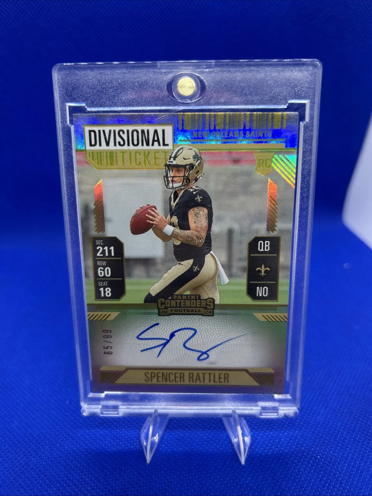 Spencer Rattler Panini Contenders #116 Autograph-Divisional Ticket