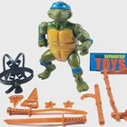 Vtg TMNT LEONARDO figure 100% COMPLETE original 1988 Playmates sword star sai
