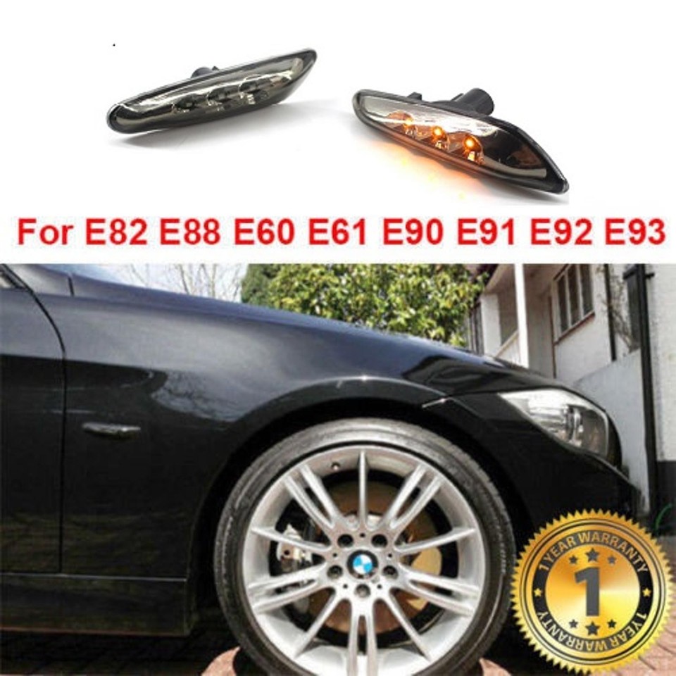 Bmw Emblem Led Side Blinker Lights Set 68mm With Or Without Daytime Running Lights