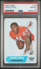 1968 Topps #173 Floyd Little RC Rookie PSA 8 NM-MT Denver Broncos Football Card. rookie card picture