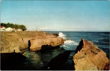Pacific Grove, CA Shore Line Drive to Point Pinos Lighthouse  Postcard P969