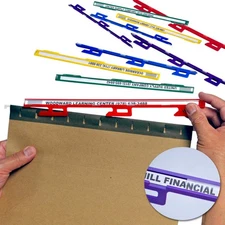 MagniFile Insertable Hanging File Folder Tabs. Indexes That Double The Size o...