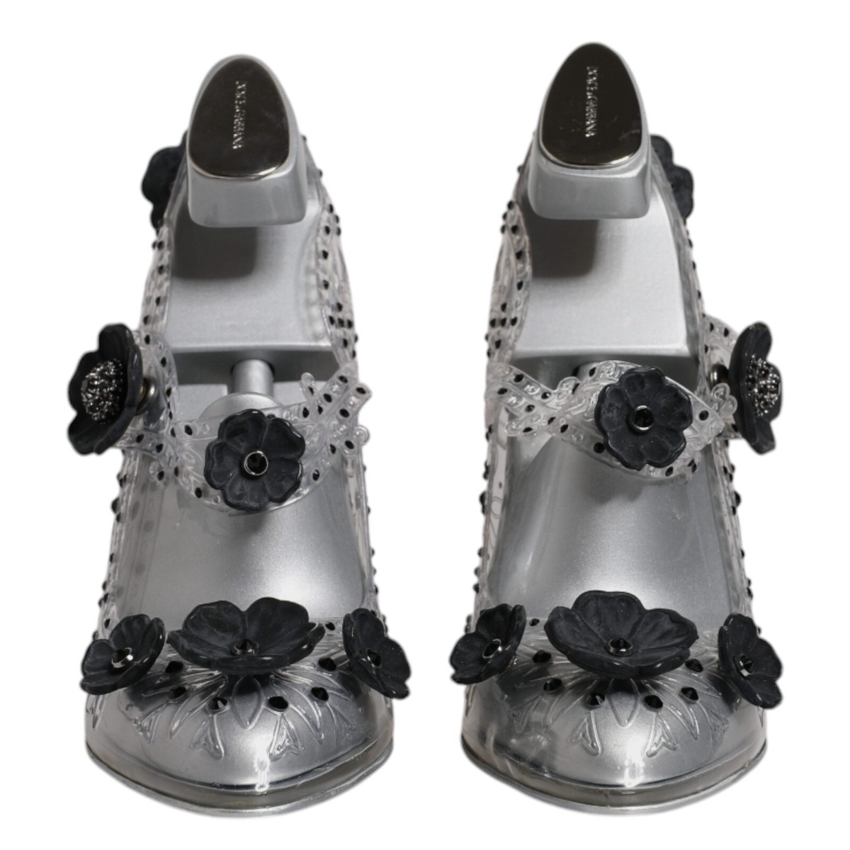 DOLCE & GABBANA Shoes Clear Floral Crystal CINDERELLA Heels