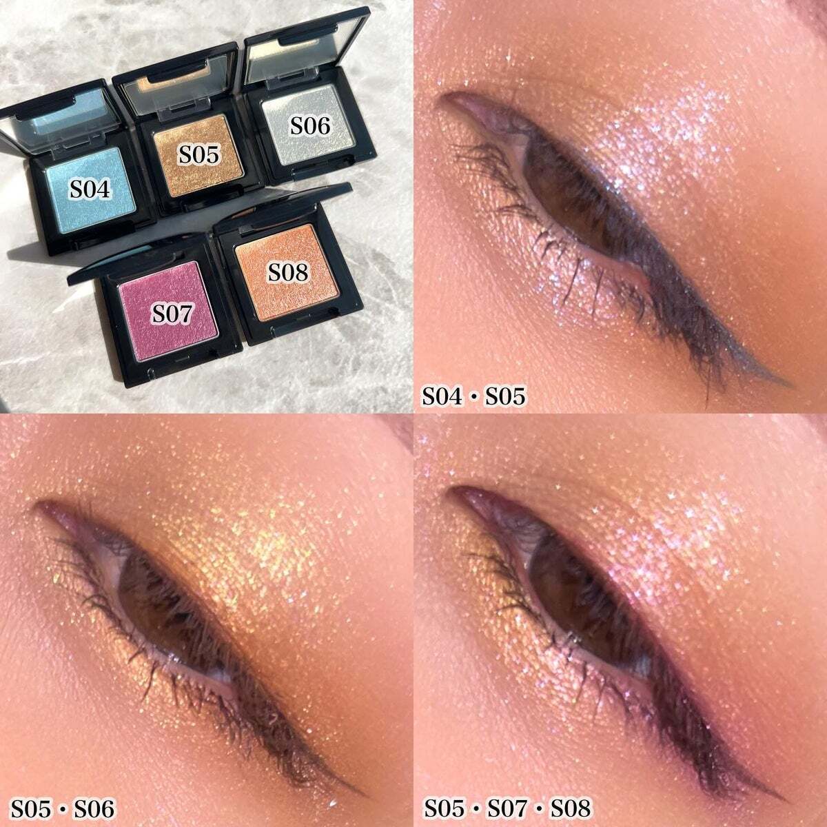 ELEGANCE RAZZLE Star Eye Color 7 Shades Eyeshadow Metallic Glitter