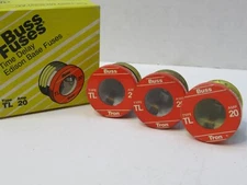 (NEW - Lot of 3) BUSSMAN FUSETRON TL 20A 20 Amp Dual Element Time Delay Fuse 