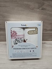 TotAha Premium Stretchy Crib Sheets 2-Pack -Hypoallergenic, Silky Comfort,...