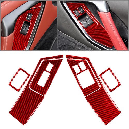 Tür-Fensterheber-Schalter-Knopf-Panel-Abdeckung für Nissan GTR R35 2008–2016 Rot - Bild 16 von 22