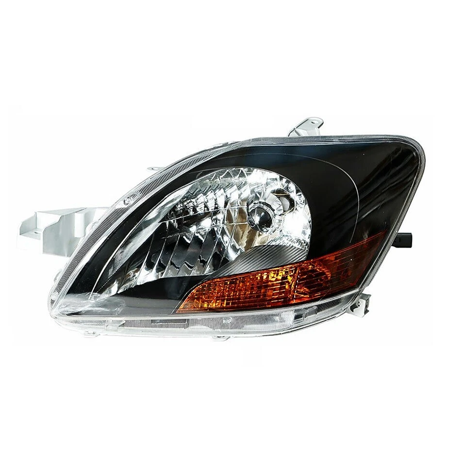 Juego de faros de carcasa negra izquierda+derecha para Toyota Yaris 2007-2011 sedán Foto 4 de 4