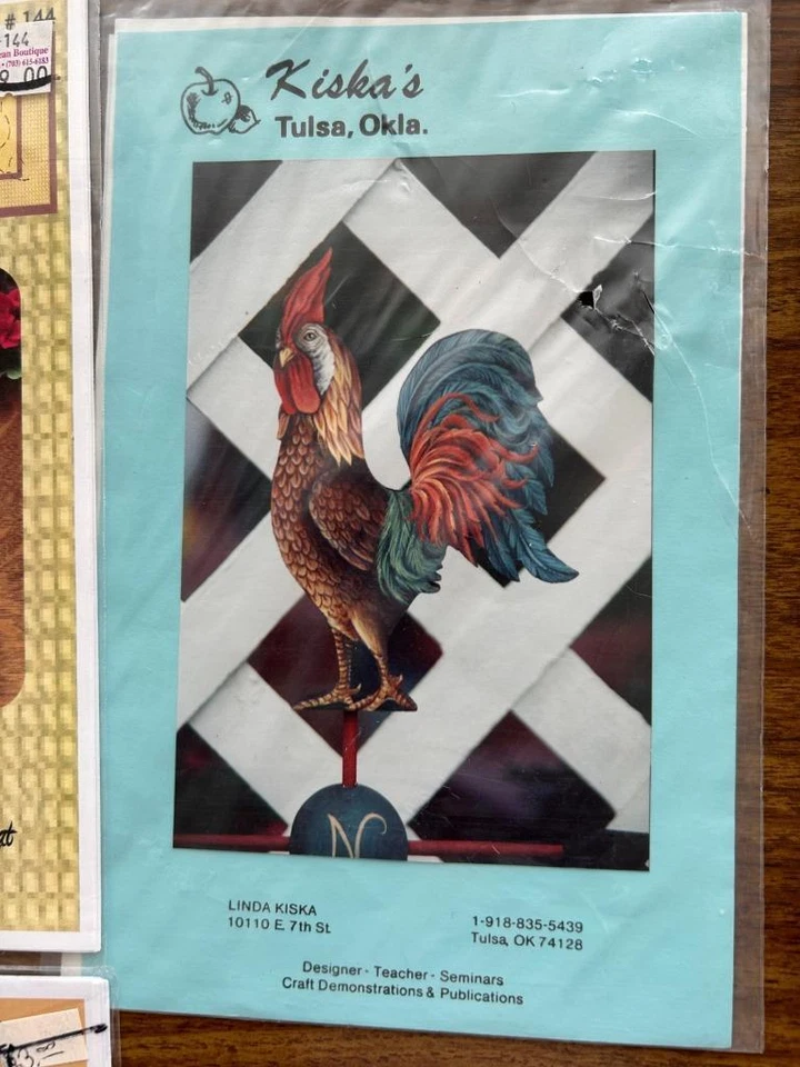 LOT 8 craft patterns quilt applique Xmas balls journal cover vest some vintage - Image 3 of 4