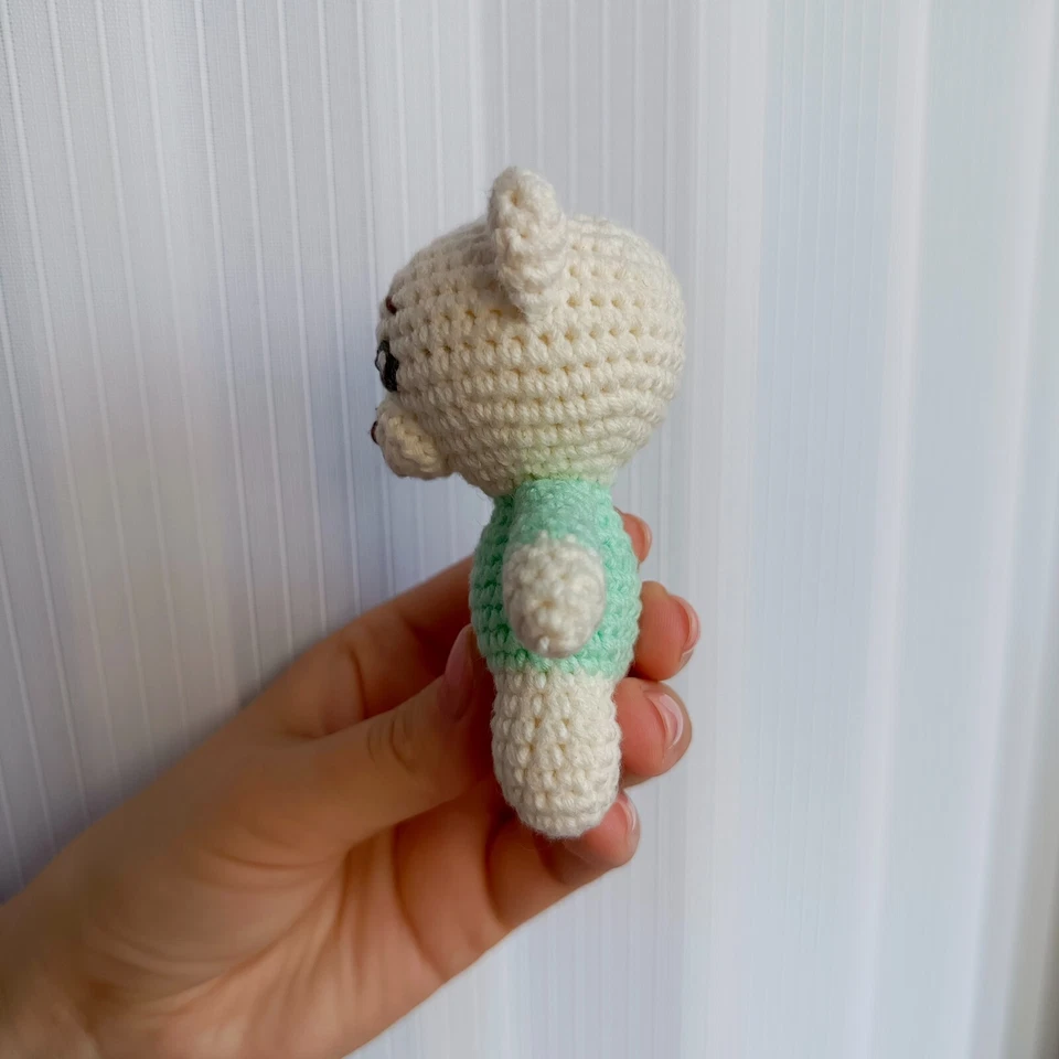 CROCHET LITTLE BEAR AMIGURUMI. HANDMADE SOFT TOY. STUFFED BEAR. AMIGURUMI BEAR. - Image 4 of 4