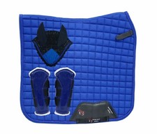 Horse Saddle Pad, Fly Veils, Tendon Boots Set of 3 Cotton Quilted Custom Made