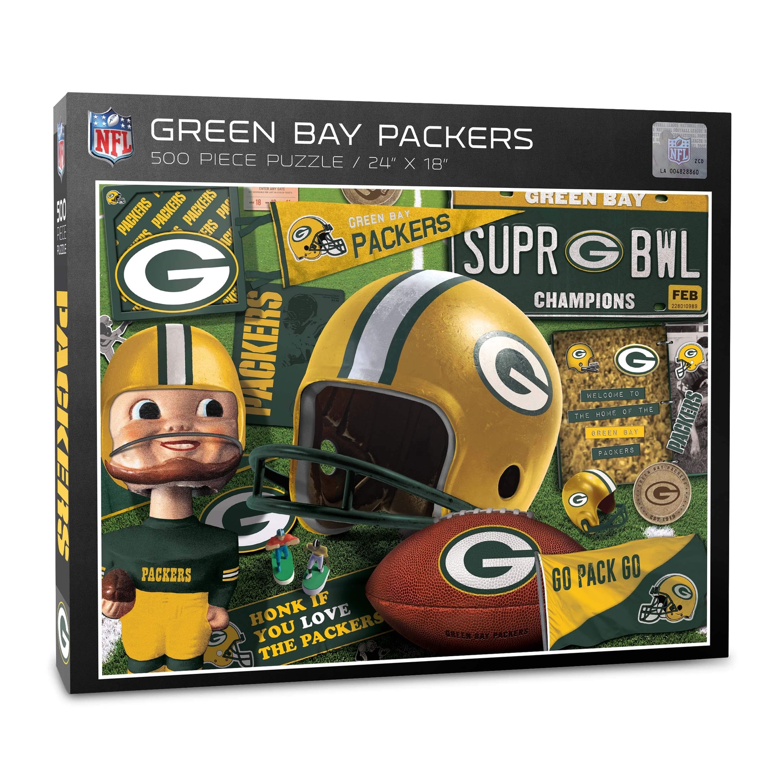 NFL Green Bay Packers 500-Piece Retro Puzzle for Fans