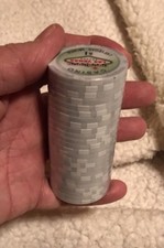 25x Casino Souvenir Poker Chips LOOSE LAS VEGAS NEVADA Green Reads 1 Dollar BIN