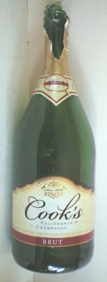 Empty Green Bottle Cook's California Brut Sparkling Wine 1.5 L