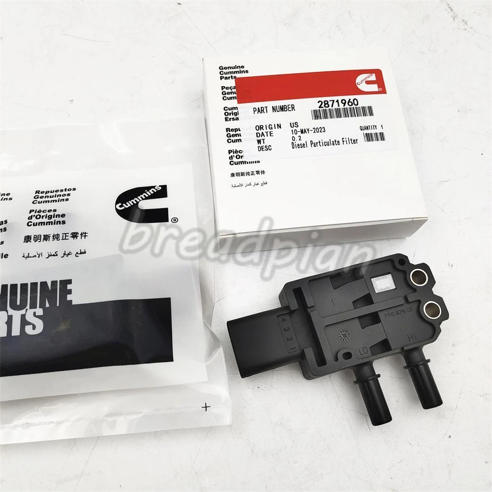 Exhaust Gas PDF Differential Pressure Sensor Fits For Cummins 904-7127 2871960 - Imagem 2 de 4