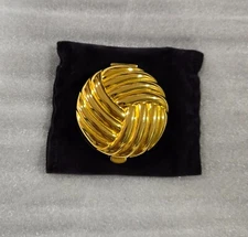 ESTEE LAUDER * LUCIDITY MIRROR POWDER COMPACT * GOLD TONE GOLDEN QUILTED * EMPTY