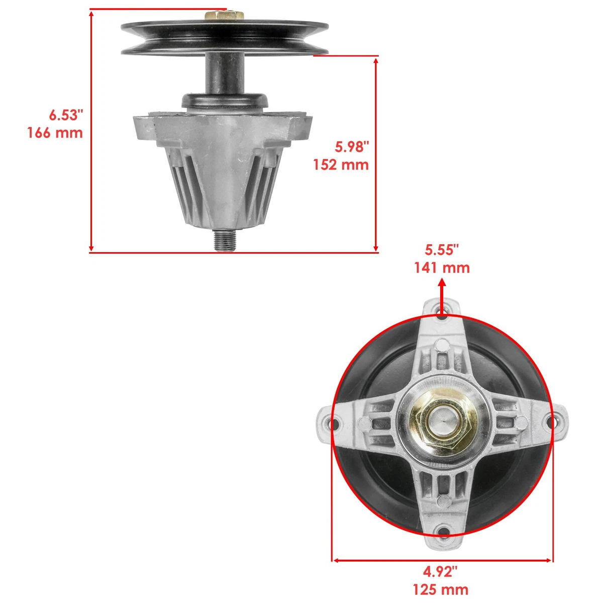 Spindle w Pulley Belt for Troy Bilt 13A6A1BS066 13A8A9BS066 42