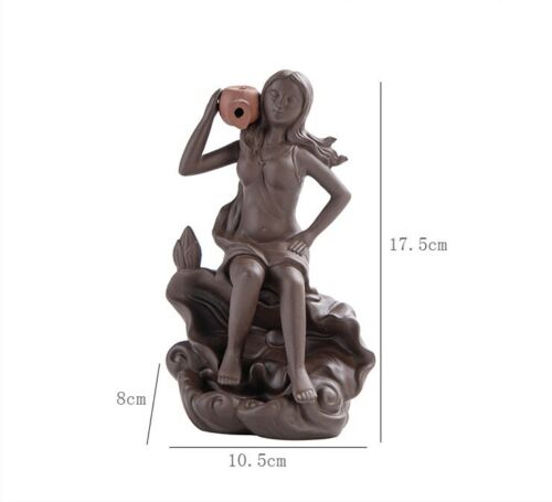 Lady Lotus Pond Waterfall Backflow Incense Burner With Free 48 Cones - Bild 2 von 5