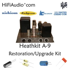 Heathkit A-9 amp restoration kit upgrade recap filter capacitor rebuild