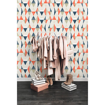 Harlequin Triangles Removable Geometric diamonds Colorful Pattern Temporary