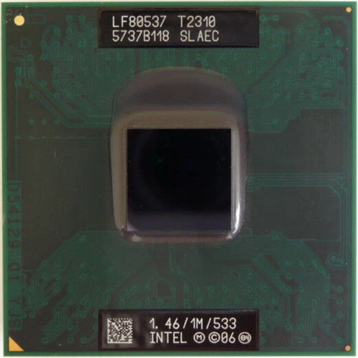 Intel Dual Core Yonah T2310 SLAEC Socket P CPU 1.46Ghz 533Mhz 1M LF80537GE0201M- - Image 3 of 3