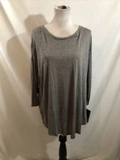 Pure Energy Gray 3/4 Sleeve Top - Womens 3X, NWT - Bust 27”