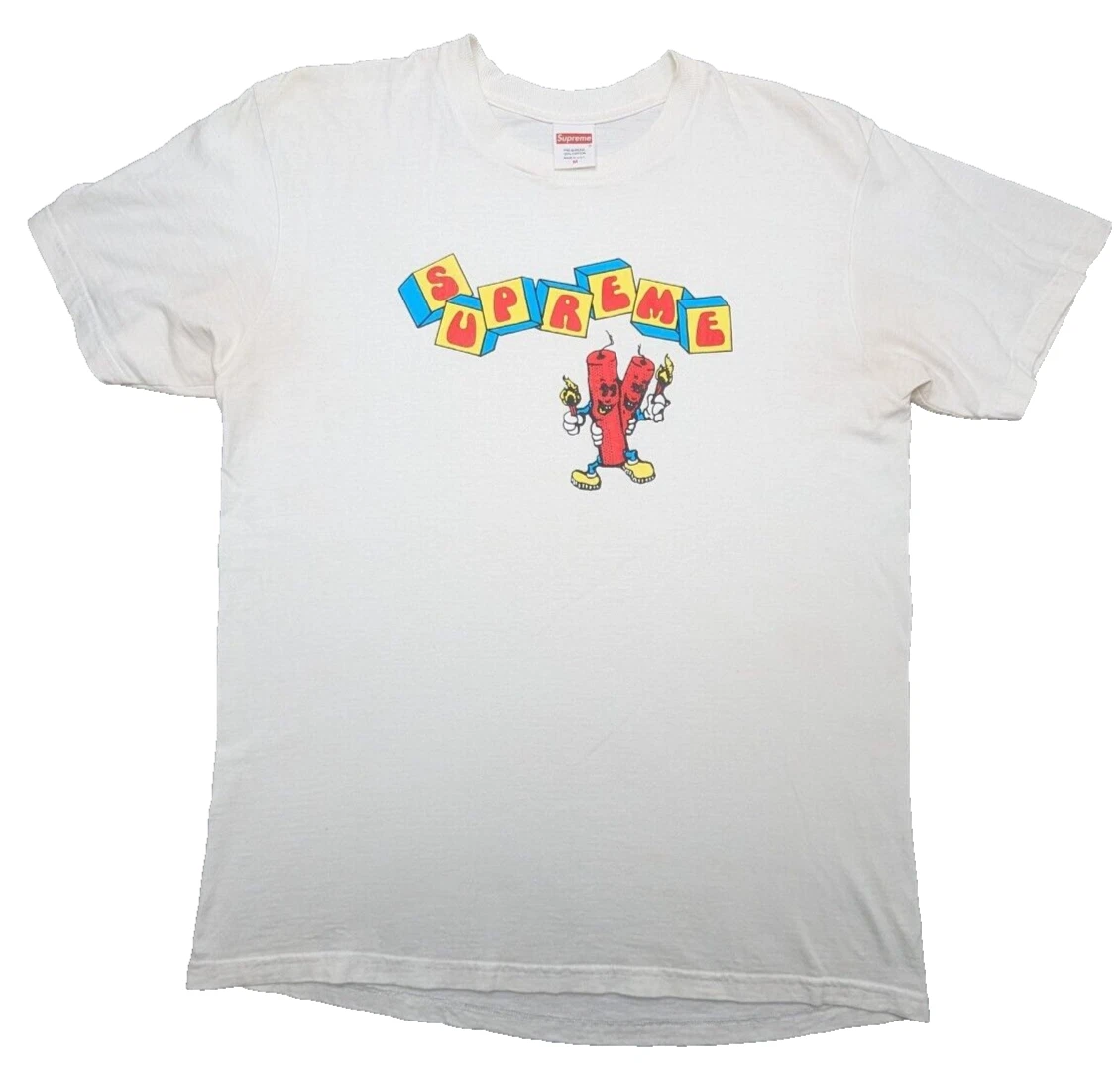 Supreme T Shirt Homme Medium Blanc SS Dynamite Coton USA