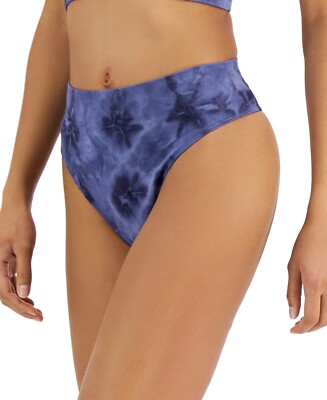Jenni Seamless Ribbed Hi-Cut Thong Navy